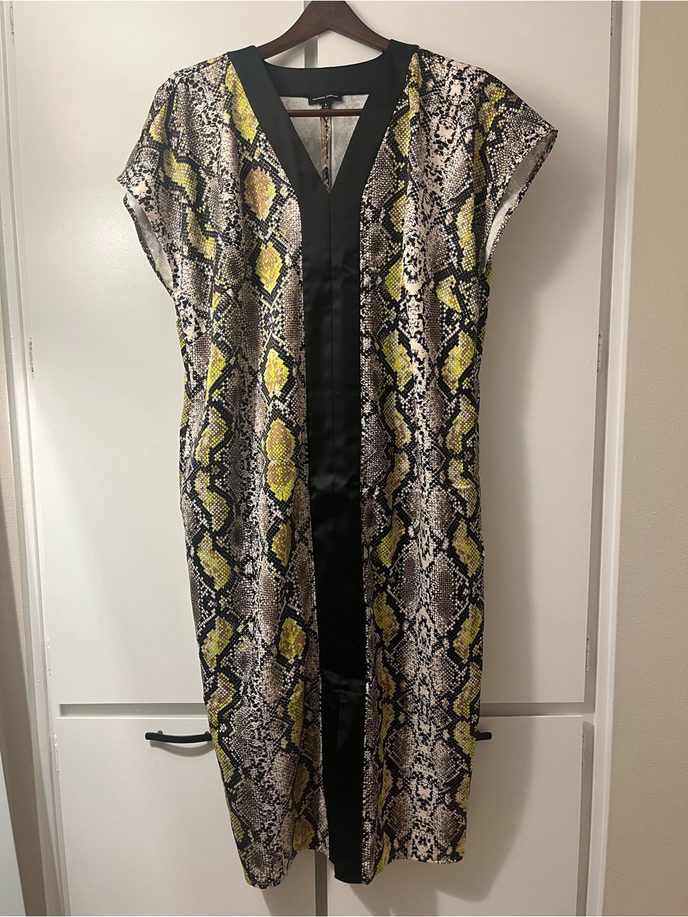 Universal Standard Python-Print V-Neck Column Dress
